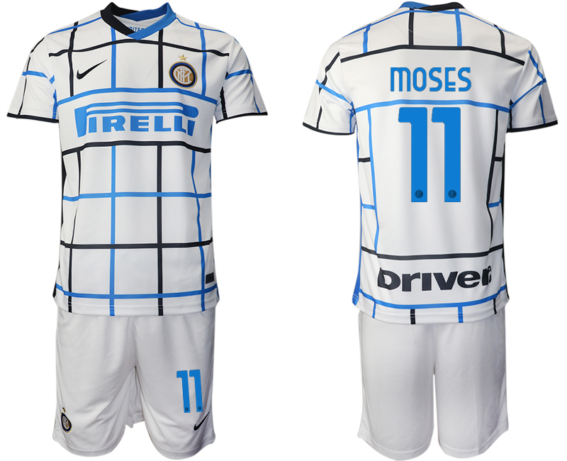 Men 2020-2021 club Inter milan away #11 white Soccer Jerseys->inter milan jersey->Soccer Club Jersey